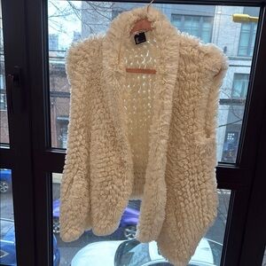 Love Token Cream Fuzzy Vest